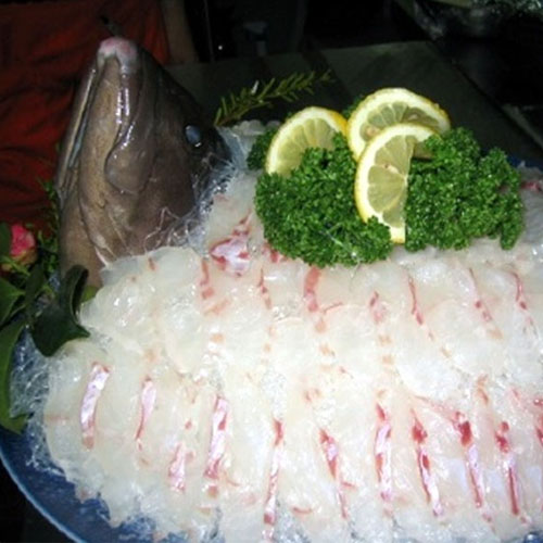 Sashimi Cá Song - Gỏi Cá Mú tái chanh chấm mù tạt - Đặc sản biển